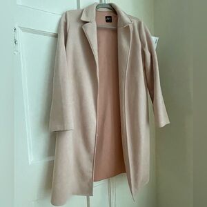 Zara long suede like jacket in Pink Size S